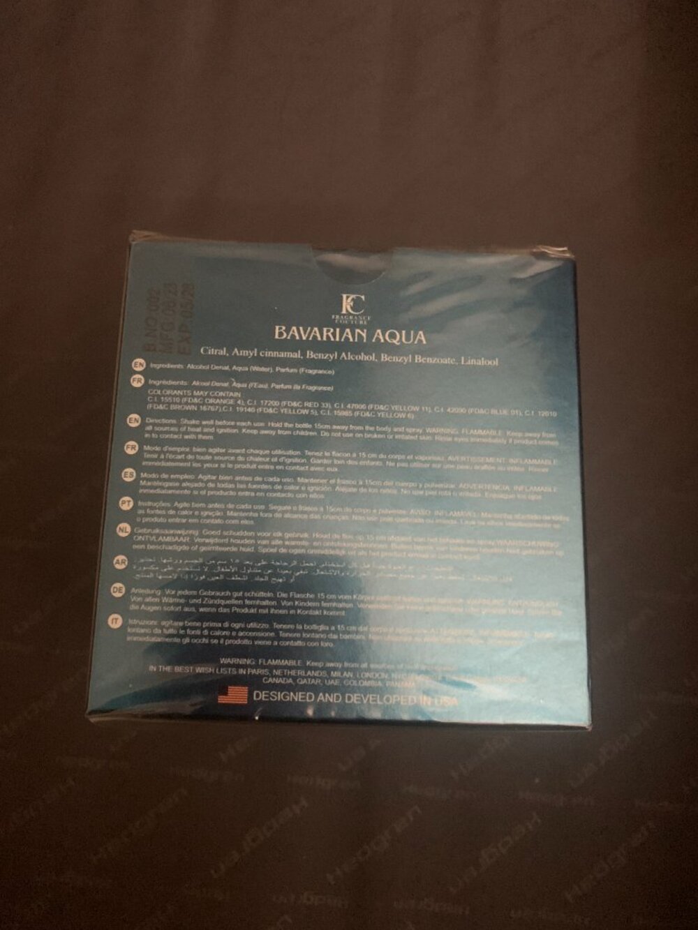 Bavarian Aqua Perfume 3.4 oz - Picture 3 of 3